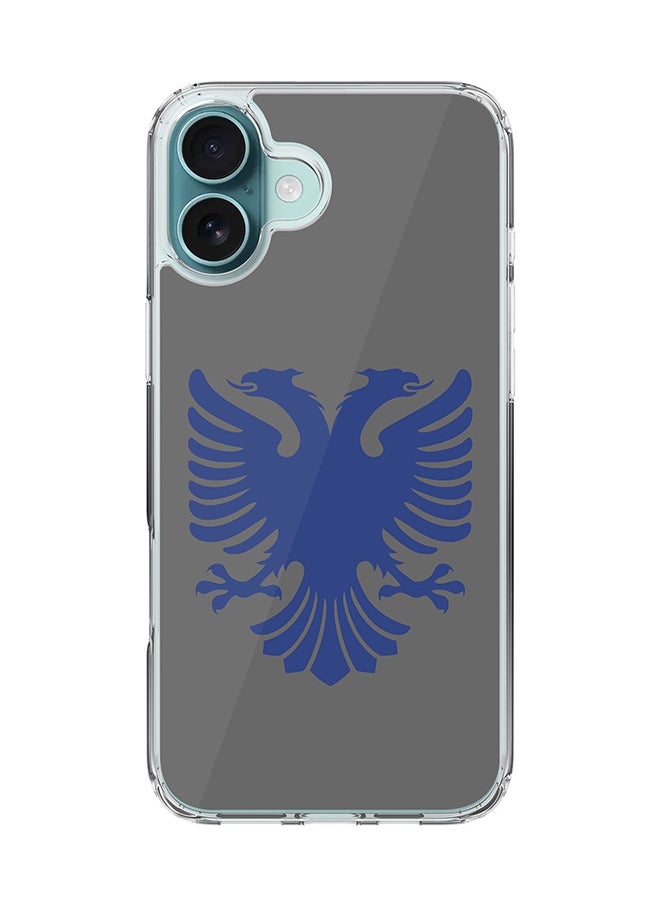 Stylizedd For iPhone 16 Plus Case [Compatible with MagSafe] Slim Magnetic cover Clear Phone Case - Albanian Eagle  - Image 1