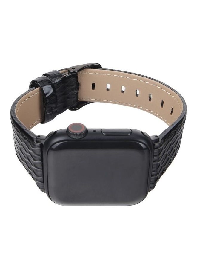 NIBEMINENT Replacement Watchband For Apple Watch Black - Image 4