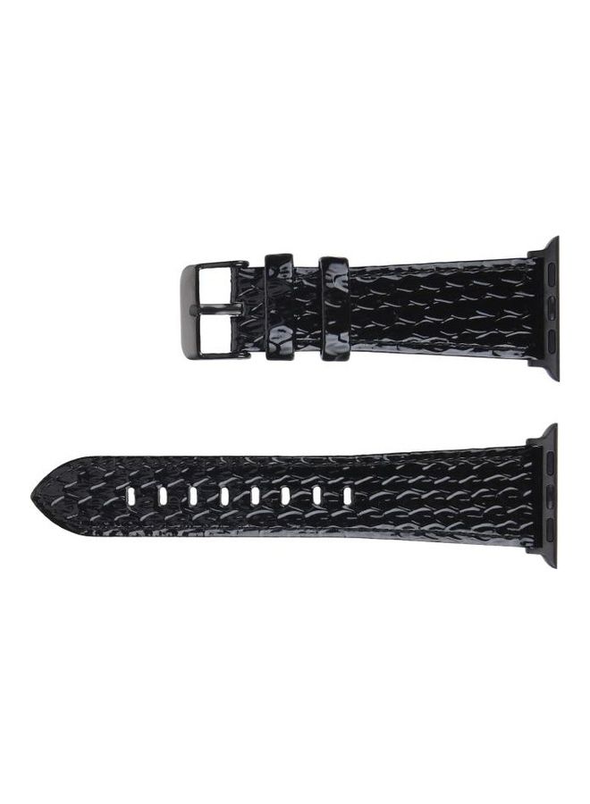 NIBEMINENT Replacement Watchband For Apple Watch Black - Image 2