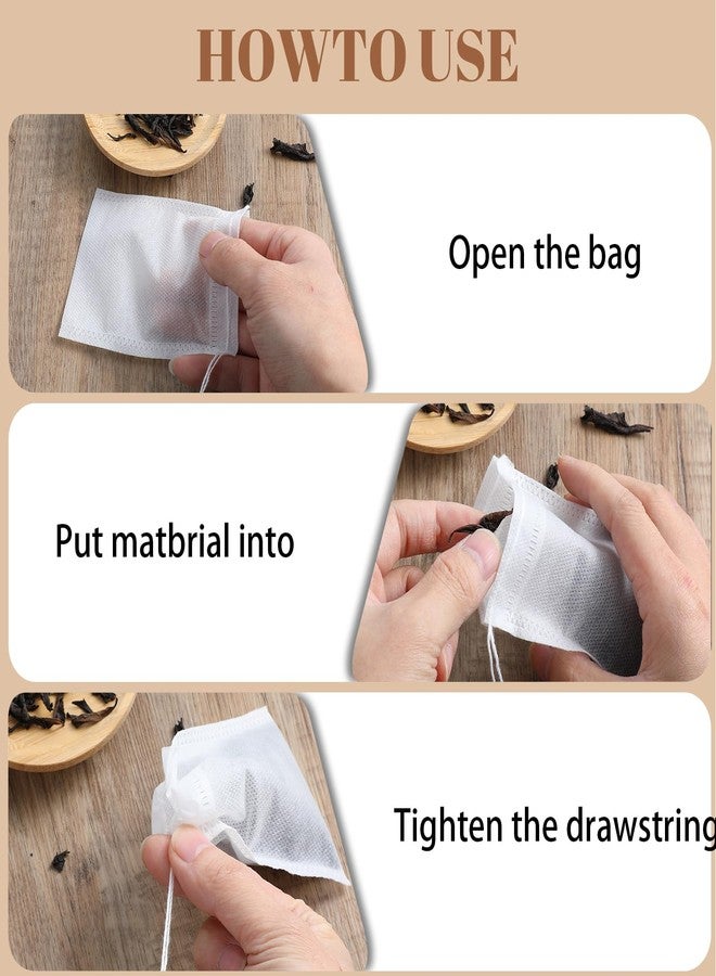 MBAIYO 30 Pcs Spice Bags for Cooking, 4 x 3 Inch Muslin Bags with Drawstring Reusable Empty Tea Sachet Bag Cheese Cloth Bag for Cooking Soup Loose Leaf Tea - Image 4
