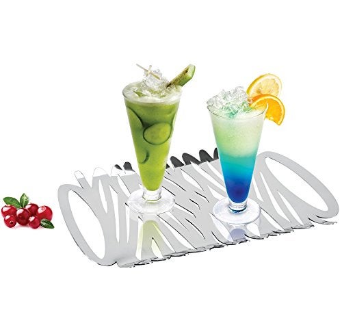 SmartServe Stainless Steel Impressive Rectangular Serving Tray Platter Large Set of 1 Smartserve - Image 2