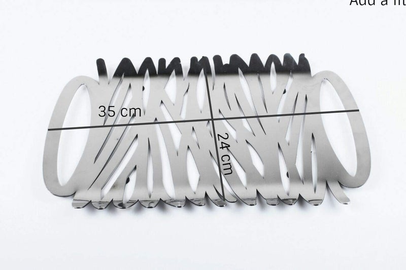 SmartServe Stainless Steel Impressive Rectangular Serving Tray Platter Large Set of 1 Smartserve - Image 3
