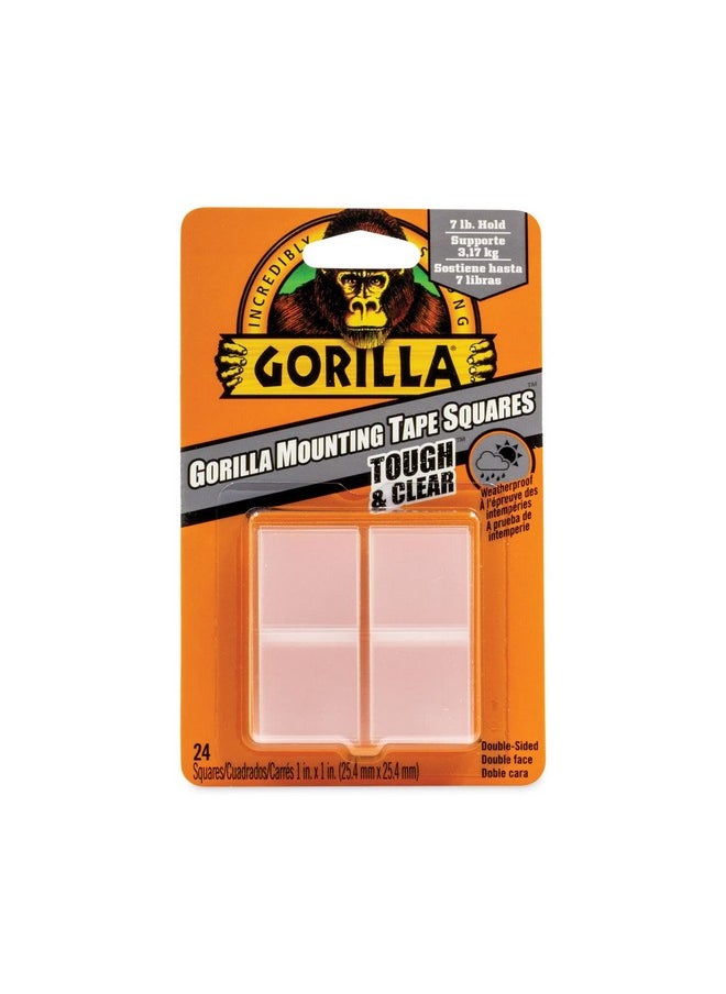 Gorilla Illa Glue Company 6067202 1" Double-Sided Tough & Clear Mounting Tape Squares 24 Count  - Image 3
