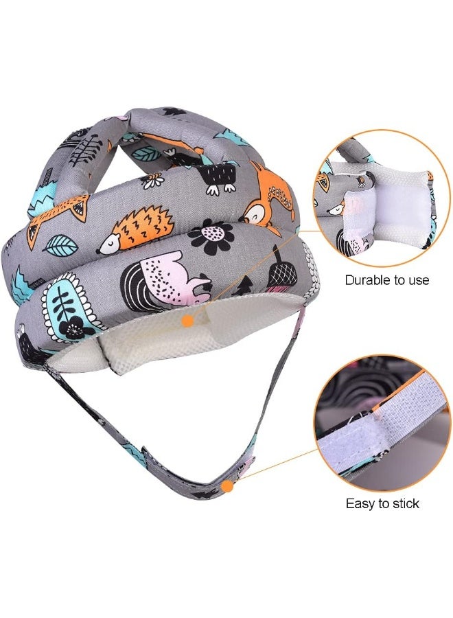 Umtiti Baby Adjustable Helmet, Lightweight and Soft, with 3 Pairs Baby Knee Pads for Crawling & 3 Pairs Baby Socks, Great for Baby Learning to Walk and Crawl. - Image 2