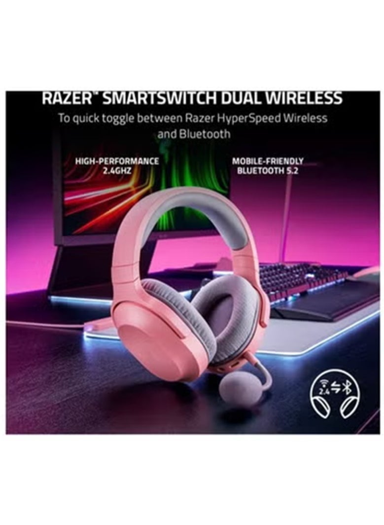 RAZER BlackShark V2 X Gaming Headset, 7.1 Surround Sound Capable, TriForce 50mm Drivers, 3.5mm Jack, Breathable Memory Foam Cushion, For PC, PS4, Nintendo Switch, Quartz Pink | RZ04-03240800-R3M1  - Image 2