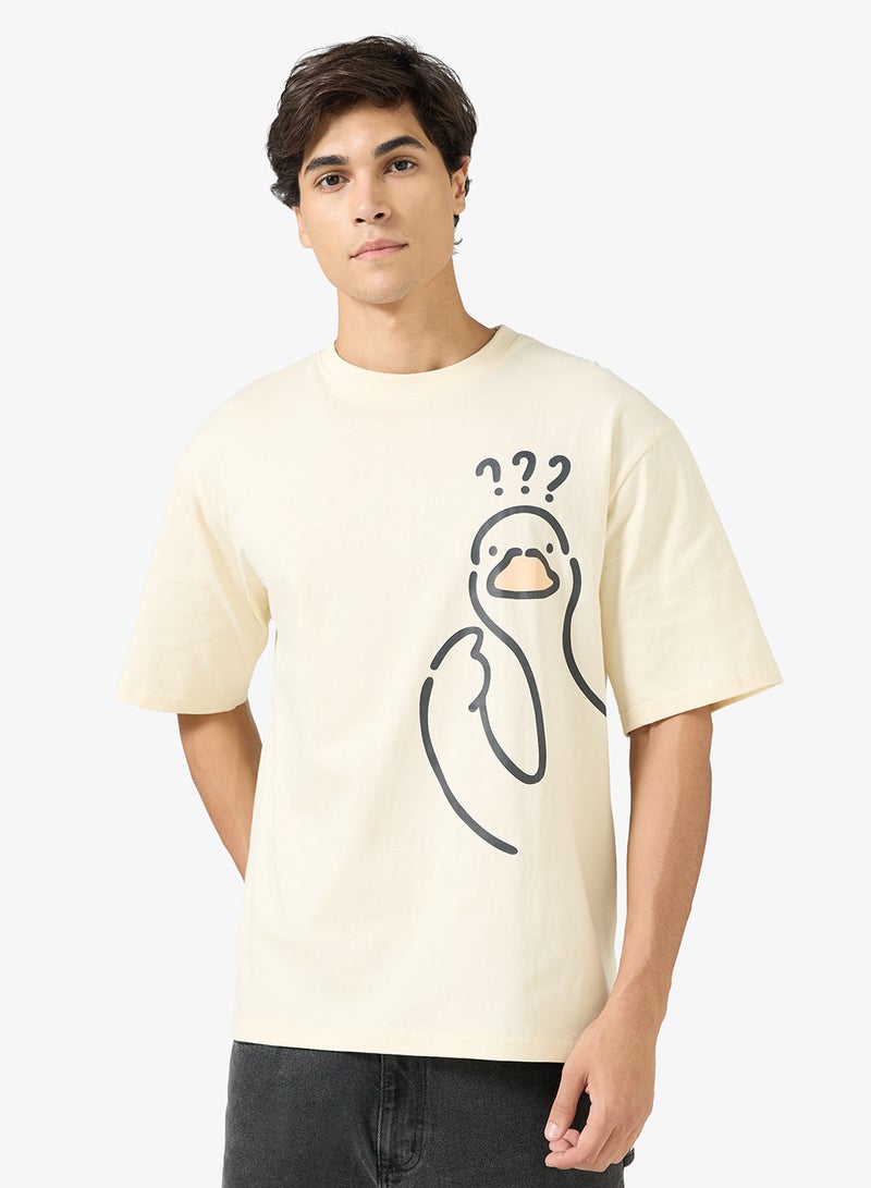 Seventy Five Graphic Print Oversized T-Shirt - Image 1
