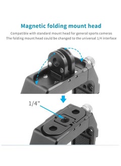 Y&D Panoramic Camera Cage Protection Frame with Magnetic Folding Mount Head Cold Shoe 1/4'' Hole Compatible Insta360 one x2 (One Pcs Frame)  - Image 3