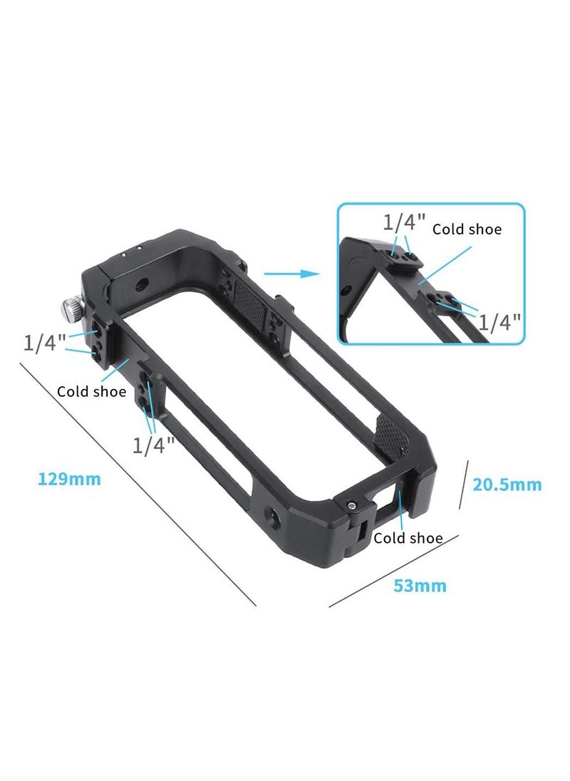 Y&D - Panoramic Camera Cage Protection Frame with Magnetic Folding Mount Head Cold Shoe 1/4'' Hole Compatible Insta360 one x2 (One Pcs Frame) - Image 1