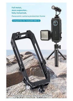 Y&D Panoramic Camera Cage Protection Frame with Magnetic Folding Mount Head Cold Shoe 1/4'' Hole Compatible Insta360 one x2 (One Pcs Frame)  - Image 5