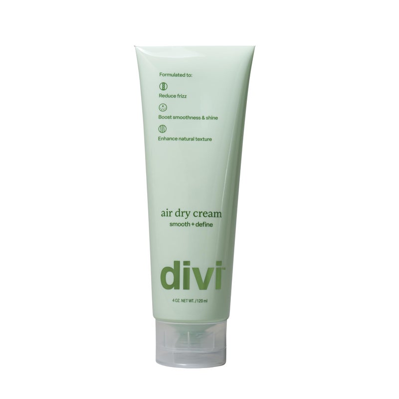 Divi Air Dry Styling Cream for Curly, Wavy & Frizzy Hair, Smooths, De-Frizzes, & Defines Strands for Up to 24 Hours, Adds Major Softness, Shine & Natural Style, 4 Oz - Image 1