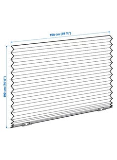 Generic window Block-out pleated blind, dark grey, 100x190 cm  - Image 4