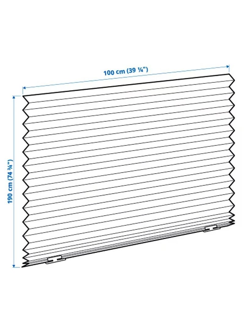 Generic - window Block-out pleated blind, dark grey, 100x190 cm - Image 1