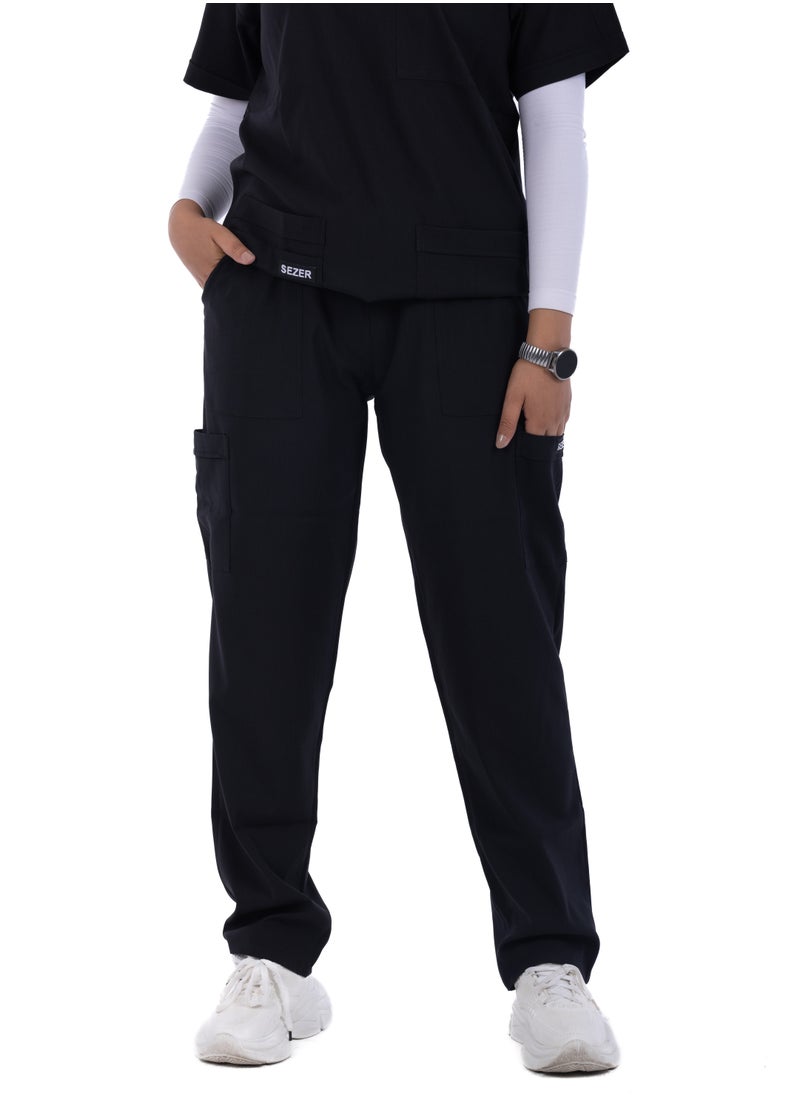 sezer Women's Caesar Scrub - soft cotton in black for your brilliance and comfort every work day!  - Image 5