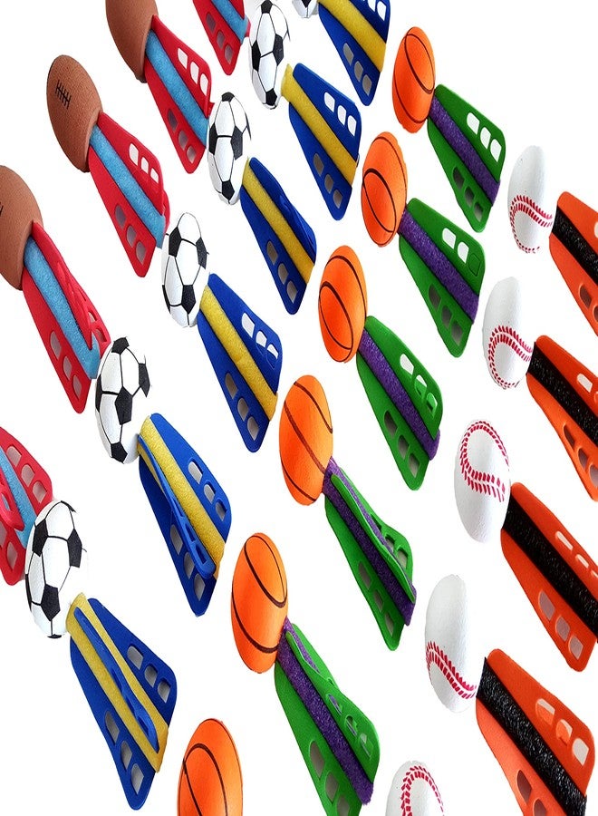 Dondor Enterprises Mini Foam Sports Ball Rocket Launcher Party Favors, Basketball, Baseball, Soccer, Football Foam Rocket Party Favors (12) - Image 4