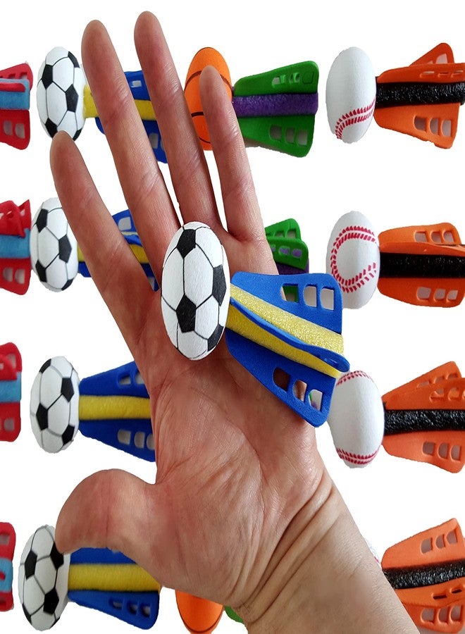 Dondor Enterprises Mini Foam Sports Ball Rocket Launcher Party Favors, Basketball, Baseball, Soccer, Football Foam Rocket Party Favors (12) - Image 3