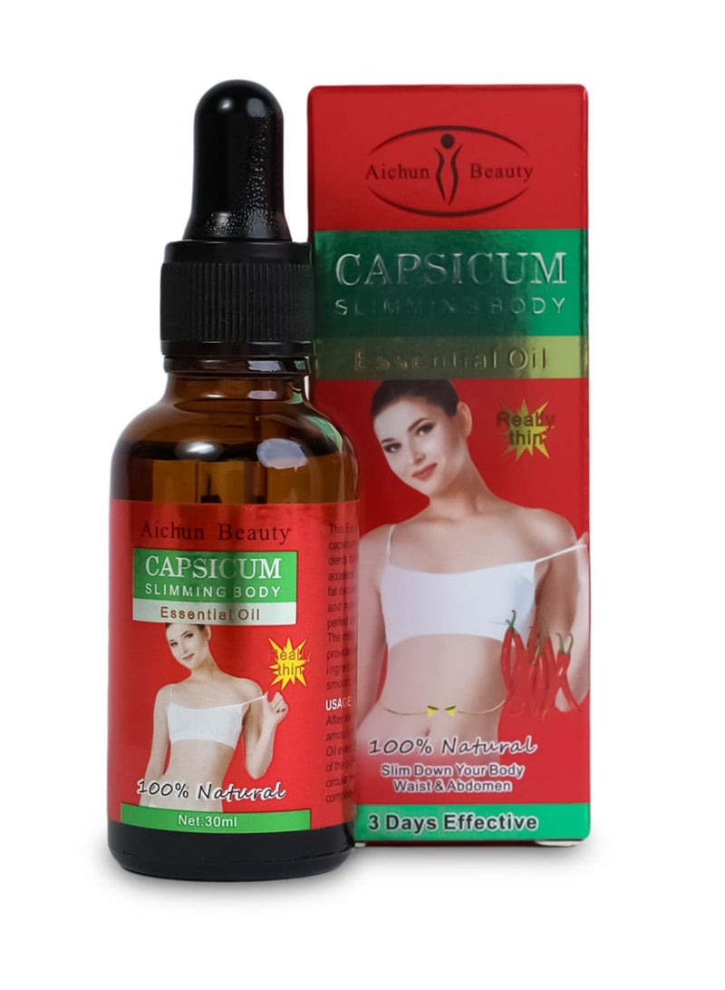 PACK OF 2-Capsicum Slimming Body Essential Oil Clear 30ml