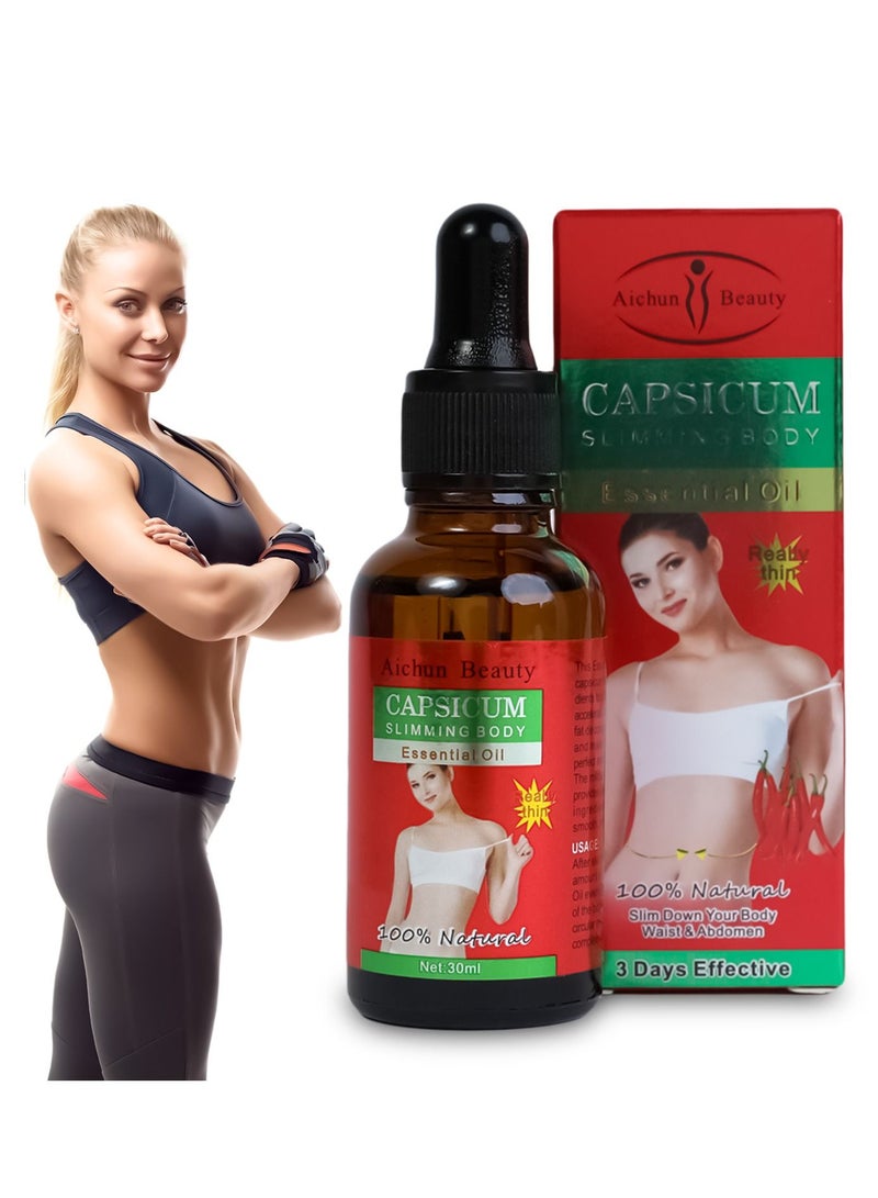 PACK OF 2-Capsicum Slimming Body Essential Oil Clear 30ml