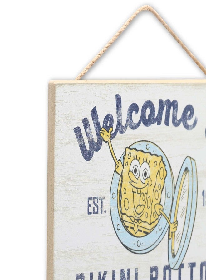 Open Road Brands SpongeBob SquarePants Nautical Welcome to Bikini Bottom Hanging Wood Wall Decor - Fun SpongeBob Sign for Home - Image 4