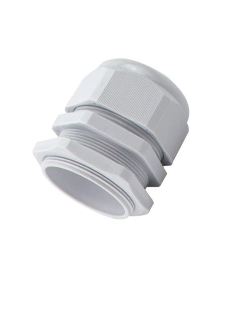 PG Gland White Pack of 5 pcs, Dust Proof Nylon Cable Gland With Locknut Ideal For Junction/connection Boxes Electrical Power, Tele & Data Cables, Instrumentation Control (PG-11) - Image 1