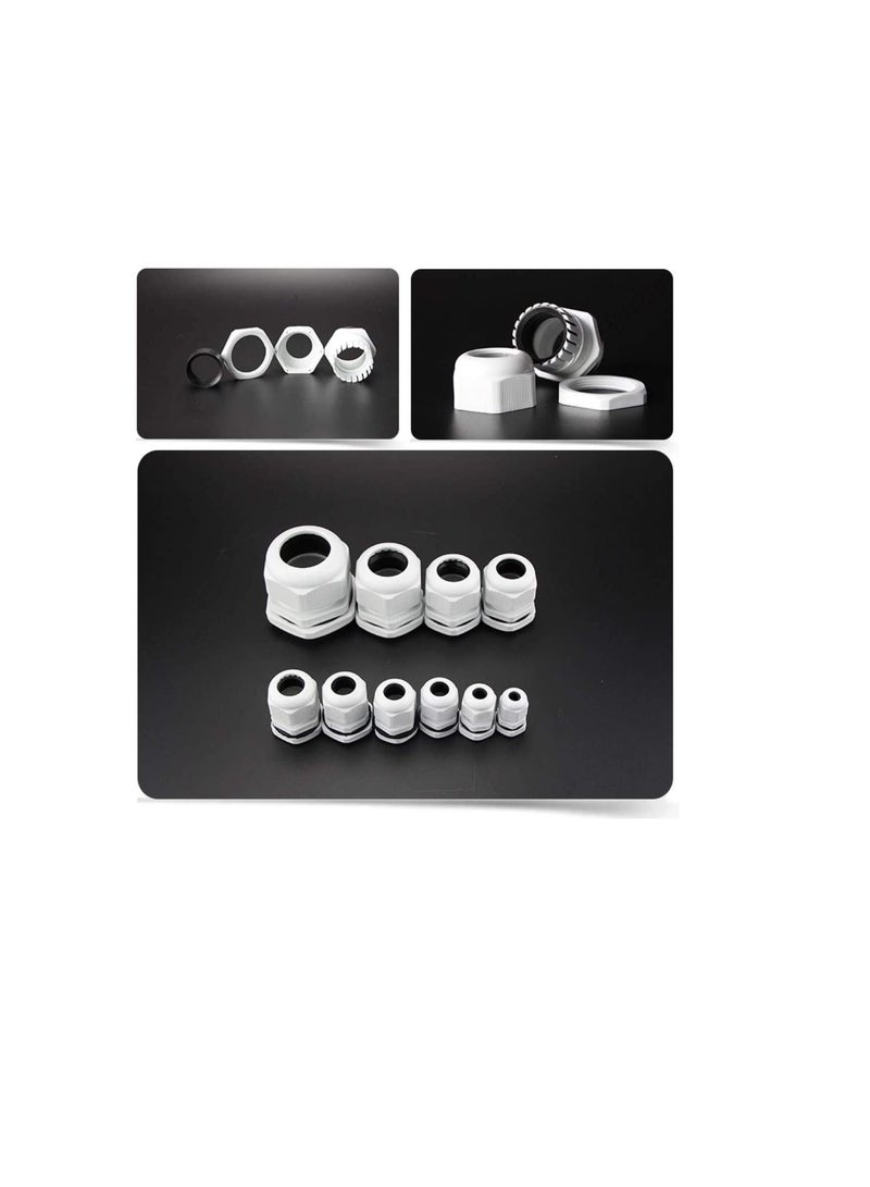 PG Gland White Pack of 5 pcs, Dust Proof Nylon Cable Gland With Locknut Ideal For Junction/connection Boxes Electrical Power, Tele & Data Cables, Instrumentation Control (PG-11) - Image 3