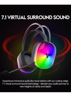 FANTECH HG29 Wired Professional Gaming Headphones Gradient RGB Lighting HD Mic Stereo Sound PC Mac Headset  - Image 5
