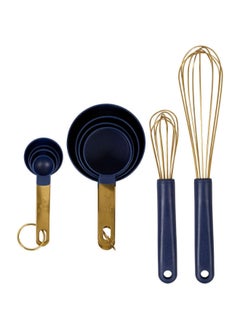 Wilton مجموعة أدوات المطبخ ويلتون باللون الأزرق الداكن والذهبي، مكونة من 10 قطع  - Image 1