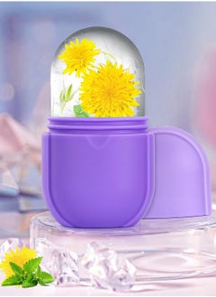 iMeasy IMEASY Ice Roller for Face and Eye, Upgrated Ice Facial Roller,Facial Beauty Ice Roller Skin Care Tools, Ice Facial Cube, Gua Sha Face Massage, Silicone Ice Mold for Face Beauty (Purple)  - Image 2