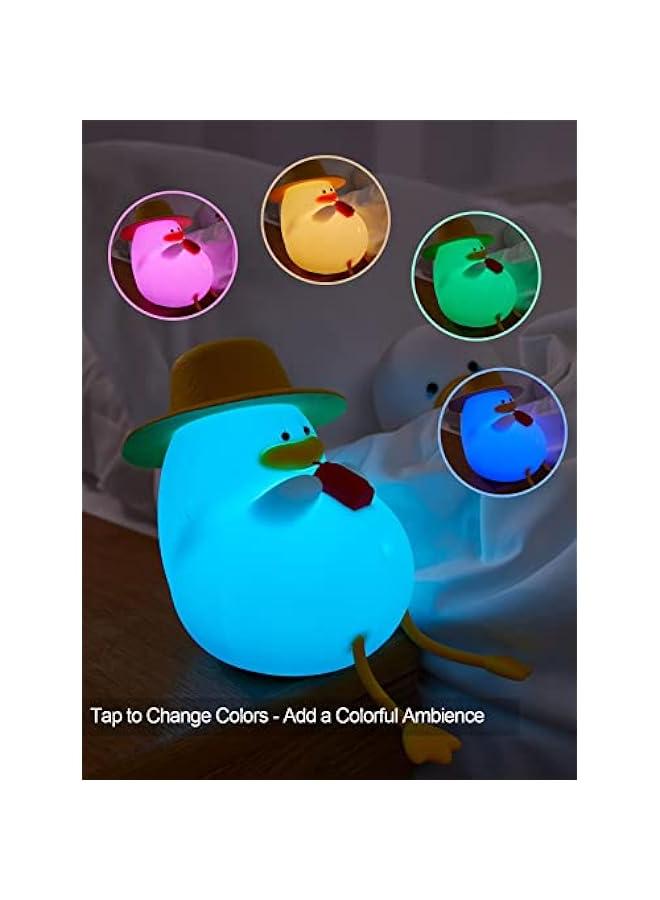 Happy Duck Premium Silicone Nightlight for Kids - Cute, Dimmable, and Soothing Bedtime Ambiance - Image 2