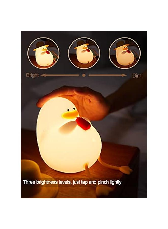 Happy Duck Premium Silicone Nightlight for Kids - Cute, Dimmable, and Soothing Bedtime Ambiance - Image 3