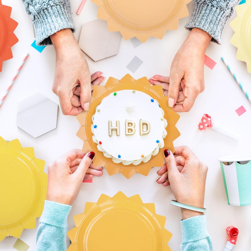 Whaline 90Pcs Boho Sun Paper Plates First Trip Around The Sun Disposable Plates Sunshine Party Tableware For Birthday Baby Shower Summer Table Supplies  6 Colors - Image 4