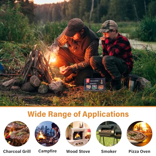 HGD Fire Starter, Natural Fire Starters for BBQ, Campfire, Fireplace, Charcoal, Wood Stove, Chimney, Fire Pit, Grill, Smoker, Indoor Outdoor Use - Image 5