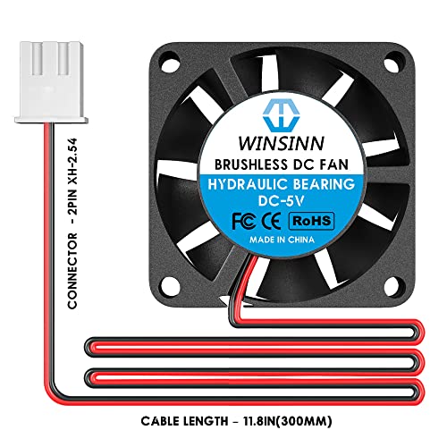 WINSINN Mini 25mm Fan 5V Hydraulic Bearing Brushless 2507 25x7mm - High Speed (Pack of 4Pcs) - Image 4