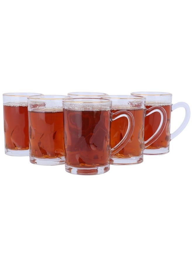 السيف  طقم شاي زجاجي 6 قطع شفاف - Image 1