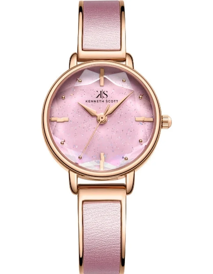 KENNETH SCOTT Kenneth Scott K23503-RBPP Women's Analog Display Watch & Alloy Strap Pink