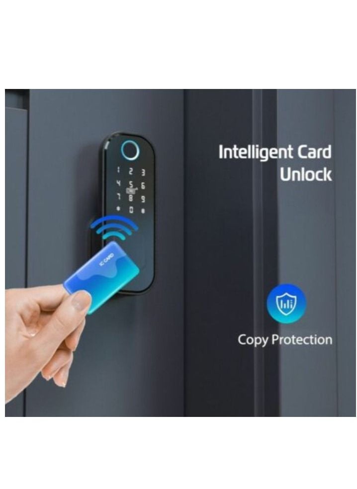 Generic - Fingerprint Waterproof Outdoor Gate Remote Control Bluetooth TTLock App Passcode Rfid Card Keyless Smart Door Lock and Gateway - Image 1