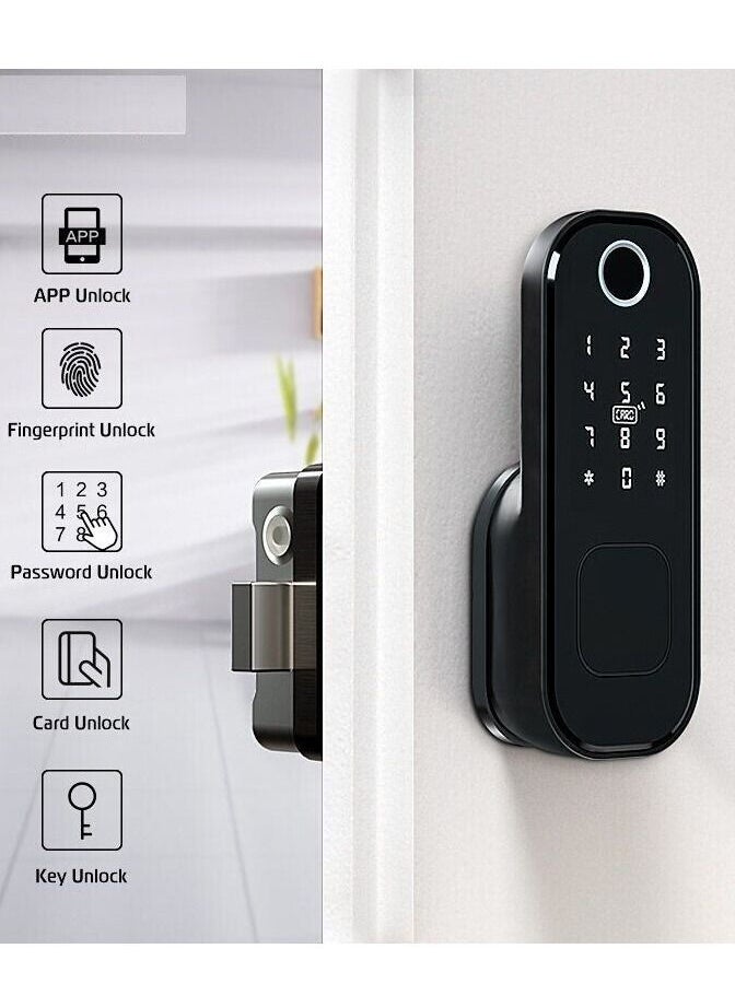 Generic - Fingerprint Waterproof Outdoor Gate Remote Control Bluetooth TTLock App Passcode Rfid Card Keyless Smart Door Lock and Gateway - Image 1