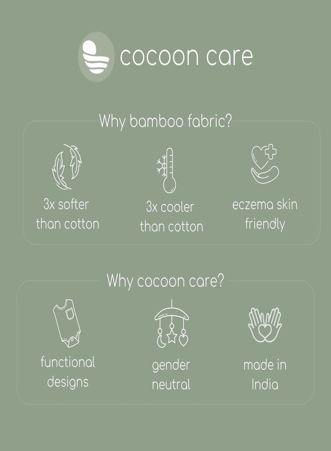 cocoon care قبعة كوكوون كير المصنوعة من القطن العضوي والخيزران للأطفال حديثي الولادة | قبعة | من 0 إلى 3 أشهر | أخضر - Image 5