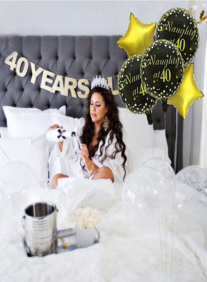 AMFIN® (Pack of 5) 40 Birthday Party Decorations 40 Birthday Decoration items Naughty 40 birthday Forty birthday decoration Anniversay 40th - Image 5