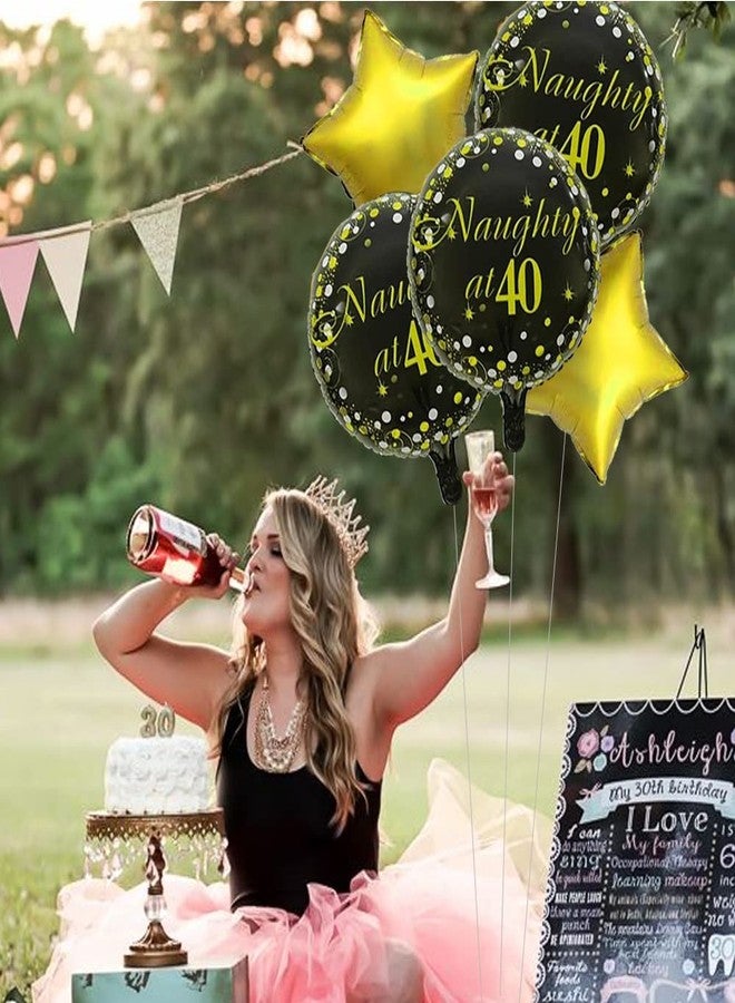 AMFIN® (Pack of 5) 40 Birthday Party Decorations 40 Birthday Decoration items Naughty 40 birthday Forty birthday decoration Anniversay 40th - Image 4
