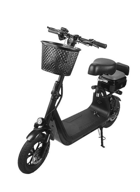 DENX DX2704 Electric Scooter with 500W Motor, 30km/h Speed, 12 Inch Pneumatic Tires with Bluetooth and Speakers.