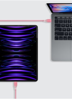 Momax Momax Flow 60W USB-C to USB-C 1.2m Silicone Cable, Fast Charging and Data Transfer, Pink  - Image 3