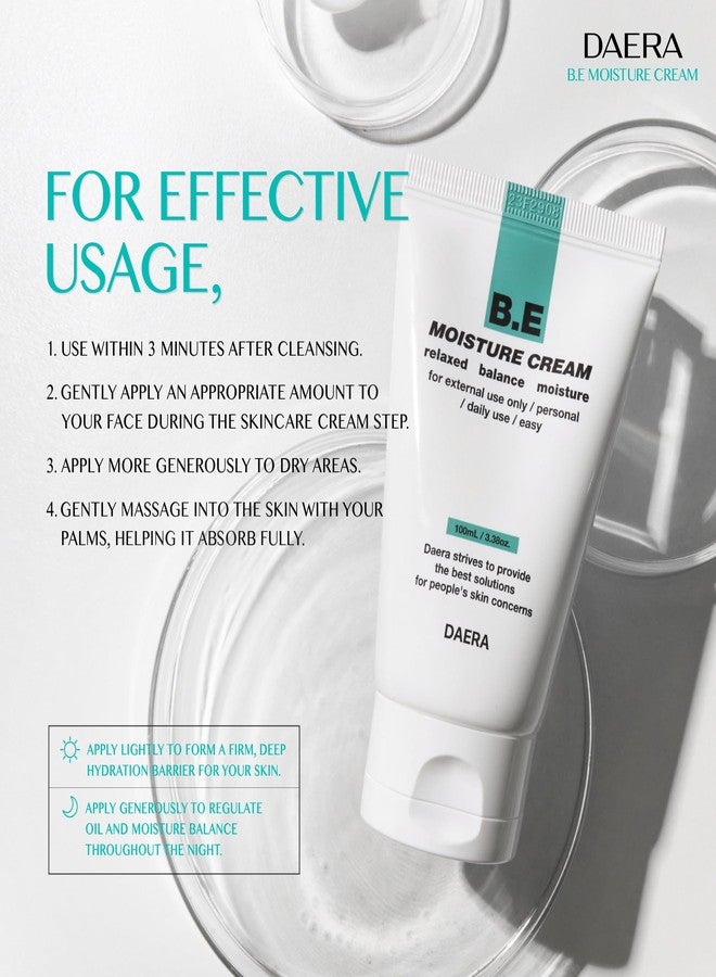 DAERA B.E Cream- Korean Moisturizer, Lightweight All Skin Type, Sensitive Skin, Trahalose & Hyaluronic Acid, Centella Asiatica,Fast Absorbing, Lightweight, Korean Skin Care (3.38 oz) - Image 5