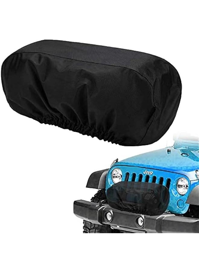 Generic Waterproof Winch Cover Heavy Duty 600D Winch Dust Cover Durable Winch Protection Cover for Electric Winches 8500-17500 lbs - Black  - Image 1