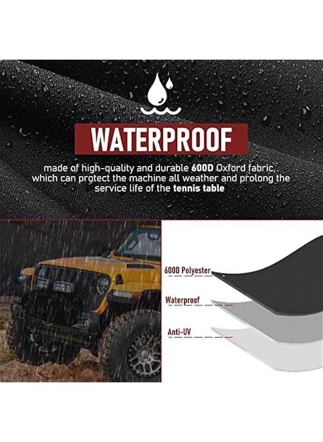 Generic Waterproof Winch Cover Heavy Duty 600D Winch Dust Cover Durable Winch Protection Cover for Electric Winches 8500-17500 lbs - Black  - Image 4