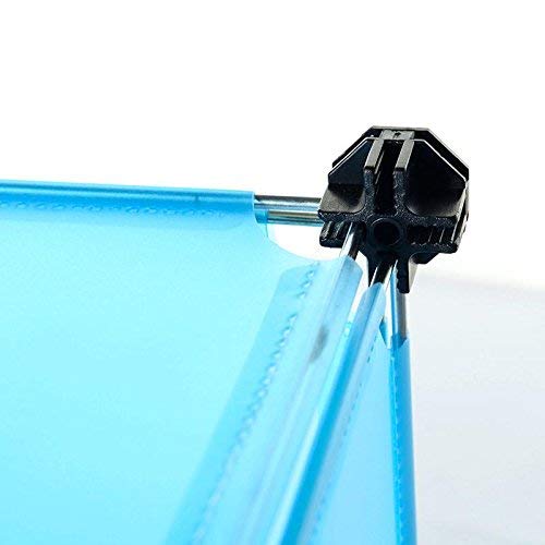 Styleys رف أحذية بلاستيكي من ستايلز مع غطاء لتنظيم المنزل/المكتب - 5 مكعب أزرق - Image 3