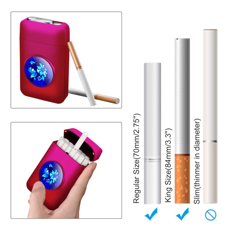 X-Lighter Xl666 Cigarette Case With Lighter  Valentines Gifts For Her  18Pcs 84Mm King Size Cigarettes Holder  Smell-Proof  Father'S Day Gift For Men Dad - Image 5