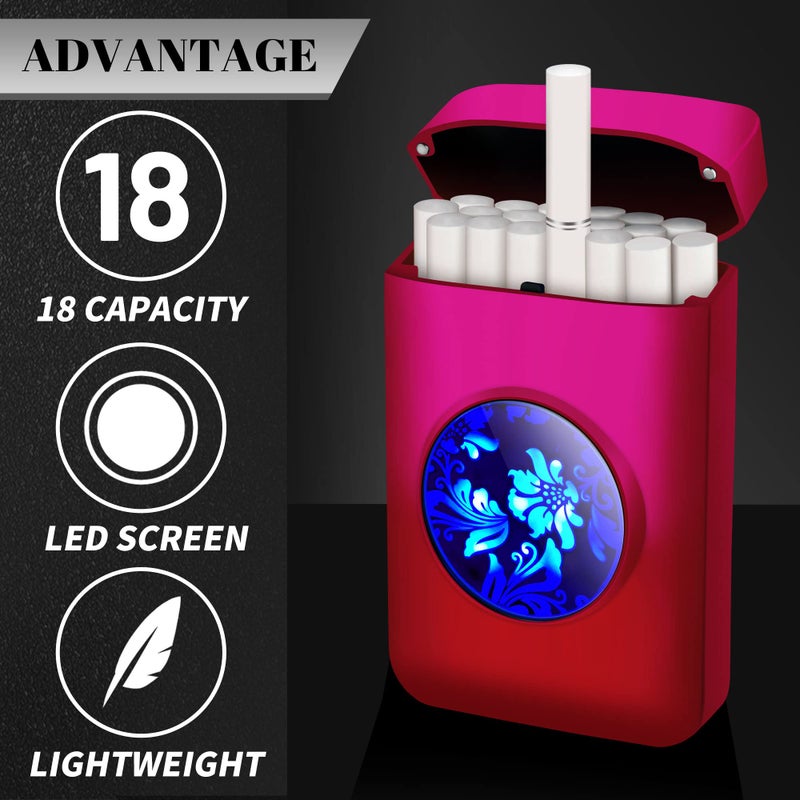 X-Lighter Xl666 Cigarette Case With Lighter  Valentines Gifts For Her  18Pcs 84Mm King Size Cigarettes Holder  Smell-Proof  Father'S Day Gift For Men Dad - Image 4