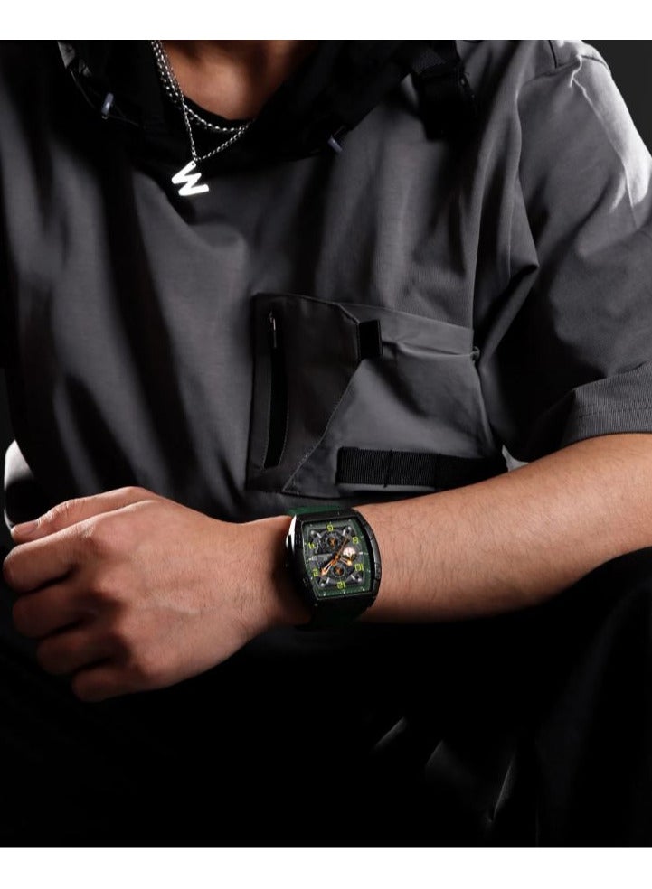 NAVIFORCE New Design Fumed Silica Quartz Chronograph Wrist Watch For Men NF8052 B/GN/GN - Image 3