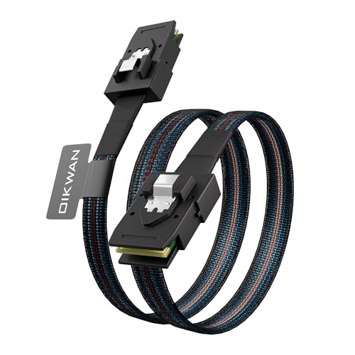 OIKWAN Internal Mini SAS to Mini SAS Cable, SFF8087 36 Pin to SFF8087 36Pin Data Cable Male Cord for Server, Raid Controller, SAS/SATA HBA, Data Storage System-1.6FT - Image 1
