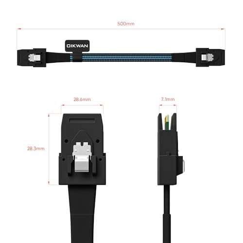 OIKWAN Internal Mini SAS to Mini SAS Cable, SFF8087 36 Pin to SFF8087 36Pin Data Cable Male Cord for Server, Raid Controller, SAS/SATA HBA, Data Storage System-1.6FT - Image 5